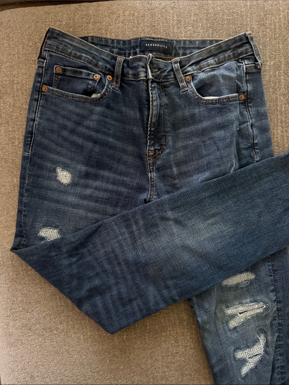 Aeropostale Men's Indigo Blue Slim Straight Jeans
